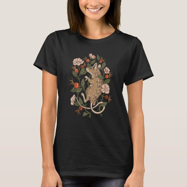 Camiseta Rato De Flor, Algodão Aestético (Frente)