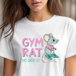 Camiseta Rato de Gym Rat - Cartoon de Malhação engraçado pa