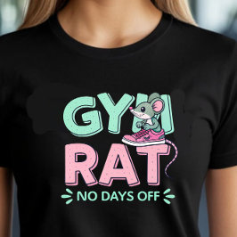 Camiseta Rato de Gym Rat - Cartoon de Malhação engraçado pa