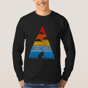 Camiseta Rato de Mole Sunset Silhuette Retro Mouse Destruíd