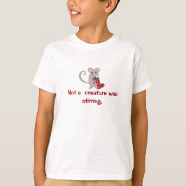 Camiseta Rato de Natal com Meia Vermelha
