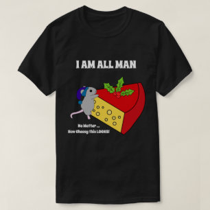 Camiseta Rato de queijo doce Humor Natal Muito Engraçado