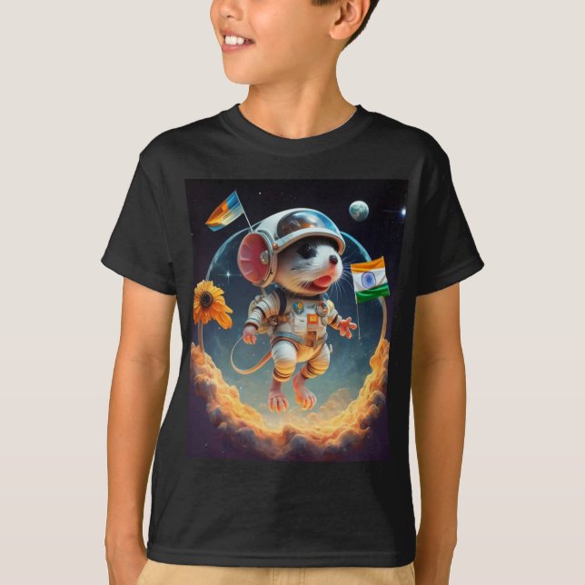 Camiseta "Rato do Explorador de Espaço" (Frente)
