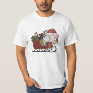 Camiseta Rato do papai noel com trenó