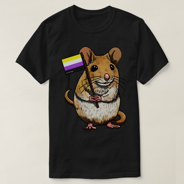 Camiseta Rato Enby (Frente do Design)