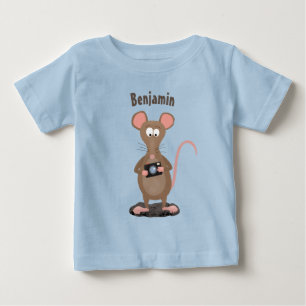 Camiseta Rato engraçado com ilustração de desenho animad