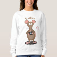 Rato engraçado com ilustração de desenho animado c