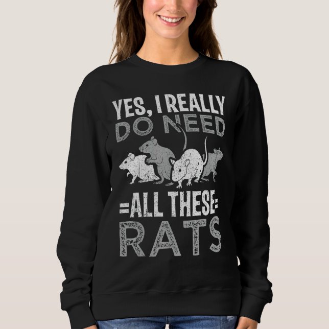 Camiseta Rato Engraçado Sim, eu realmente preciso de todos  (Frente)