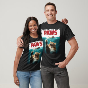 Camiseta Rato Humorístico de Gato Paródico PWS, caçando o R