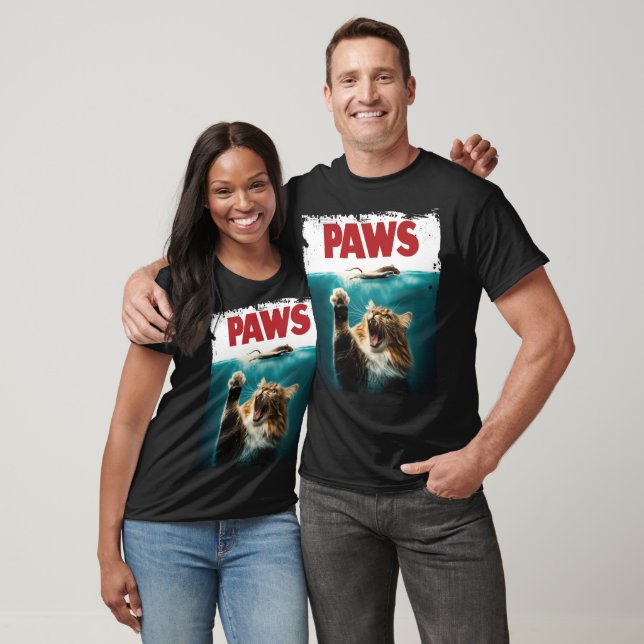 Camiseta Rato Humorístico de Gato Paródico PWS, caçando o R (Unissex)