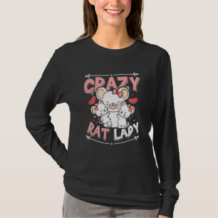 Camiseta Rato Louco Senhora Rato Bonito Mãe Rato Pet