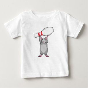 Camiseta Rato na Boliche com pino de Boliche