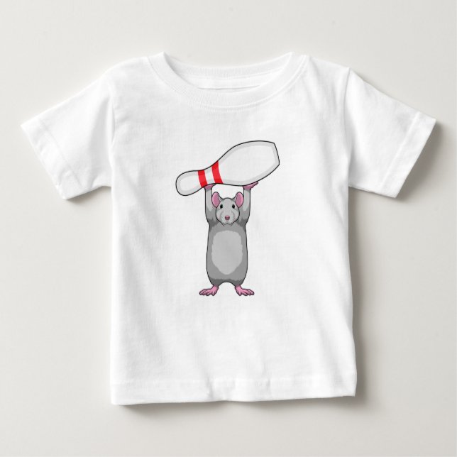 Camiseta Rato na Boliche com pino de Boliche (Frente)