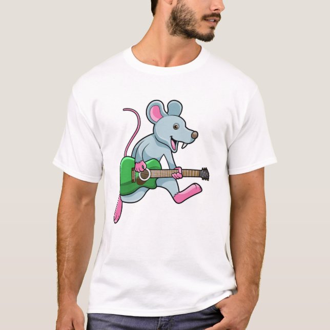 Camiseta Rato na Música com Violão (Frente)