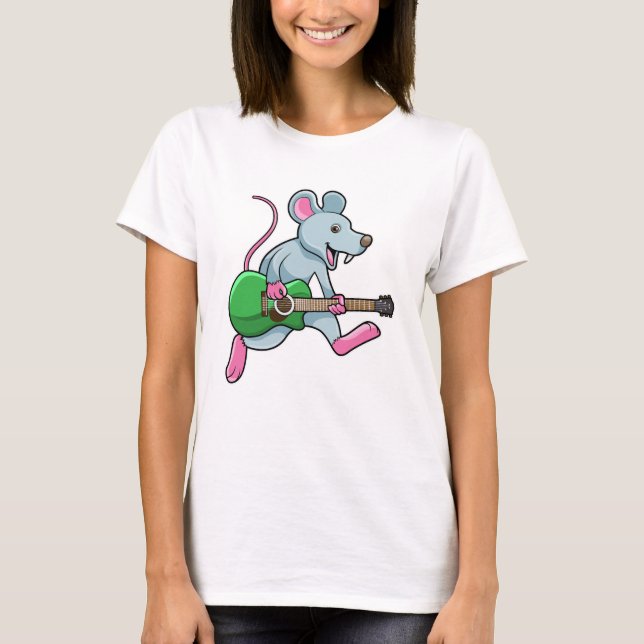 Camiseta Rato na Música com Violão (Frente)