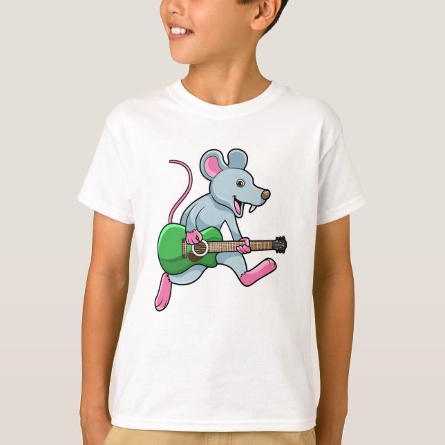 Camiseta Rato na Música com Violão (Frente)