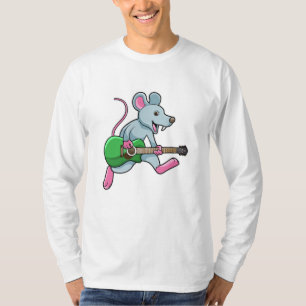 Camiseta Rato na Música com Violão