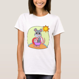 Camiseta Rato Natação Boia inflável verão