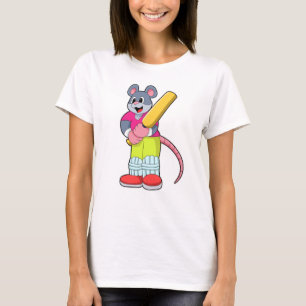 Camiseta Rato no Cricket com morcego de Cricket