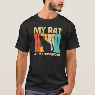 Camiseta Rato Para Crianças Rato De Rato Rodante Pet De Rat