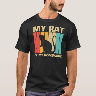 Camiseta Rato Para Crianças Rato De Rato Rodante Pet De Rat