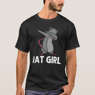 Camiseta Rato Para Meninas Crianças A Dabbing Black Brown R