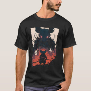 Camiseta Rato Samurai Guerreiro Japonês com Espada Katana