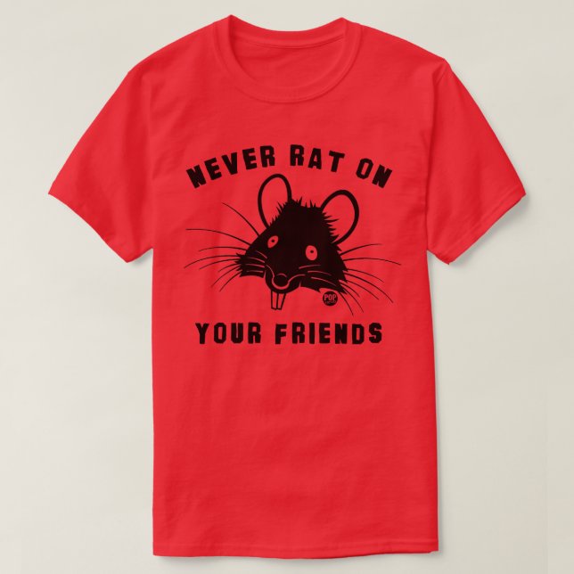 Camiseta rato sobre amigos (Frente do Design)