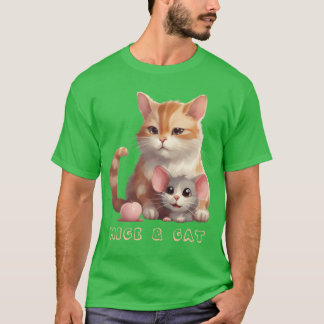 Camiseta Ratos e gato engraçados