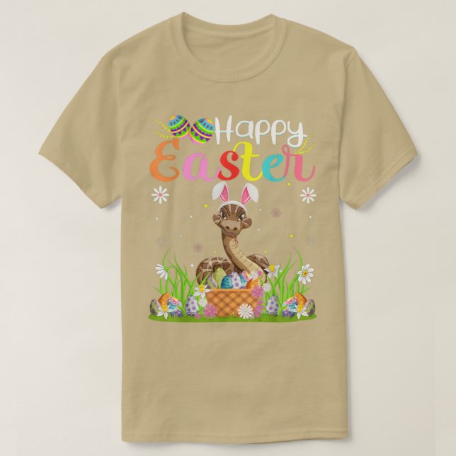 Camiseta Rattlesnake Bunny Egg Caçando Rattlesnake Ha Engra (Frente do Design)