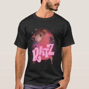 Camiseta Ratz Divertido Rato Rosa Rato Homens Mulheres Hall
