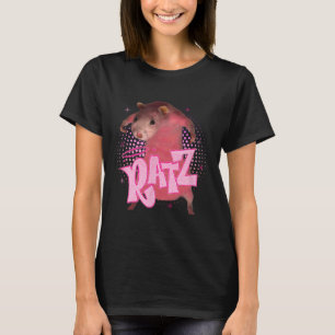 Camiseta Ratz Divertido Rato Rosa Rato Homens Mulheres Hall
