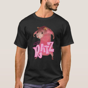 Camiseta Ratz Rosa Longa Memória Engraçada Rato Costume F