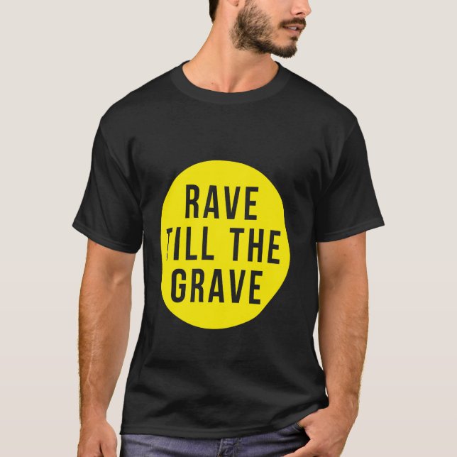Camiseta Rave até ao círculo amarelo grave (Frente)