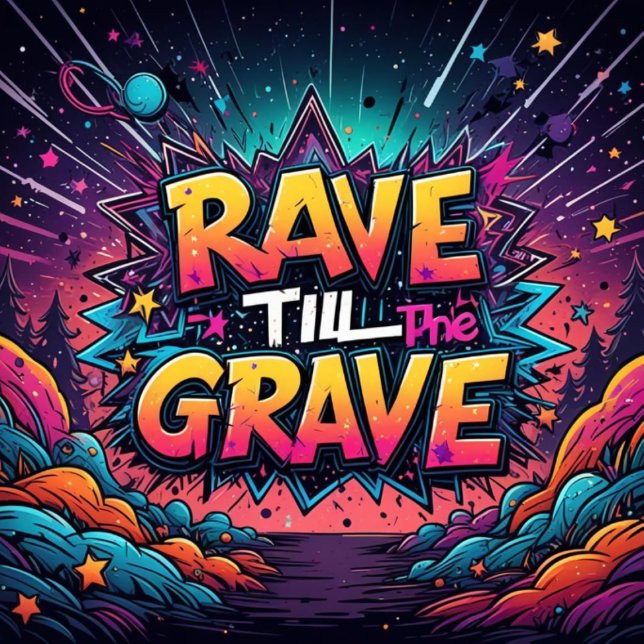 Camiseta rave até o túmulo (rave till the grave)