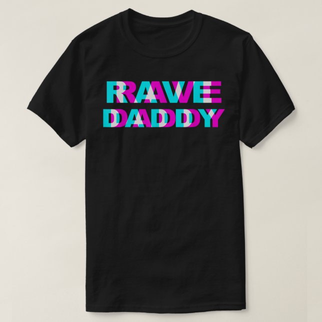 Camiseta Rave Daddy EDM Music Festival Father Optical Illus (Frente do Design)