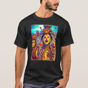 Camiseta Rave Party Psicodélico EDM Trance Club DJ design P