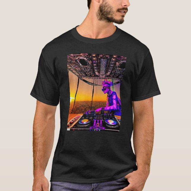 Camiseta Rave Party Psychedelic EDM Trance Club DJ 6 (Frente)