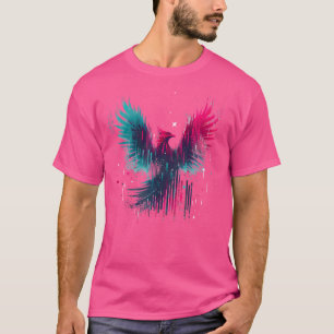 Camiseta Rave Phoenix Edm Glitch Ilusão Óptica Trance Mu