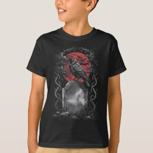 Camiseta Raven Bird Gothic Raven Art Cemetery Fantasy