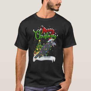 Camiseta Raven Bird Papais noeis de decoração de Natal Rave