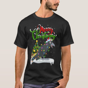 Camiseta Raven Bird Papais noeis de Decoração do Natal Rave