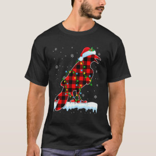 Camiseta Raven Christmas Santa Hat Cute Animais Fofos Xmas
