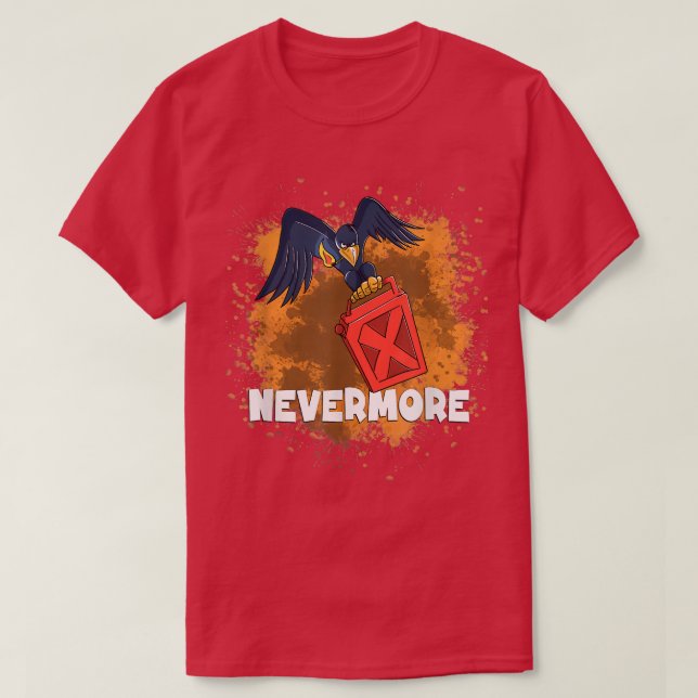 Camiseta Raven com um Kit Arson Nunca Mais Torcido Espírito (Frente do Design)