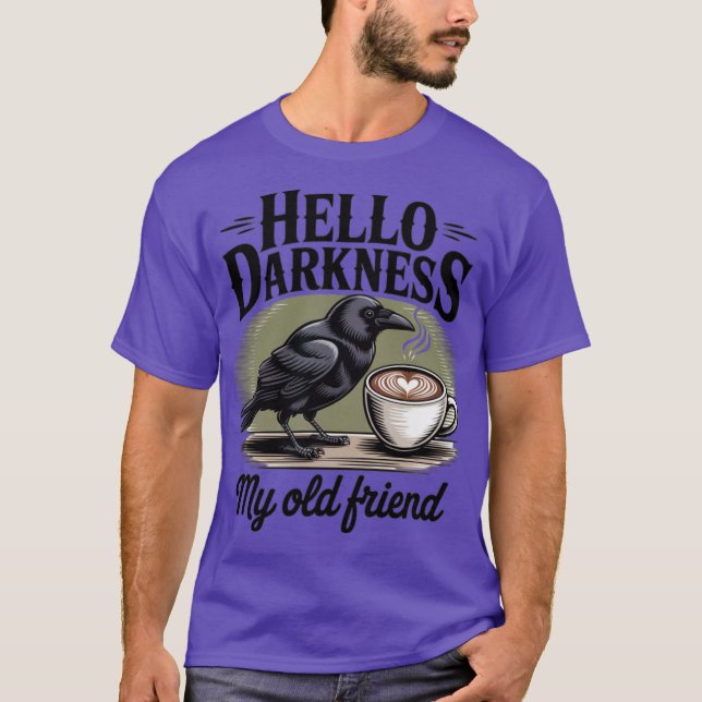 Camiseta Raven Crow Coffee Halloween (Frente)