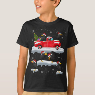Camiseta Raven Crow Dirigindo Árvore de Natal Raven Caminhã