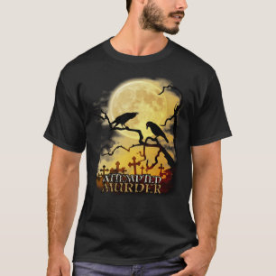 Camiseta Raven Crow Tentou Assassinato Retro Moon Wiccan Pa