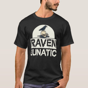 Camiseta Raven Lunatic Fun Bird Gótico Gótica Halloween