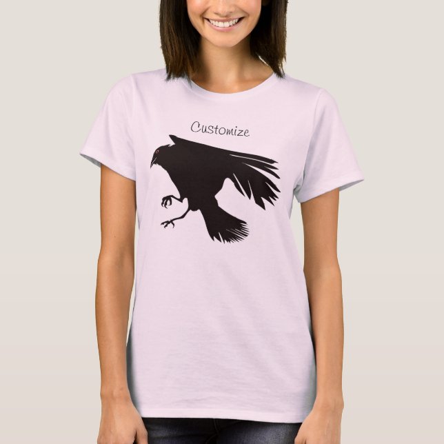 Camiseta Raven Negro Voando Thunder_Cove (Frente)