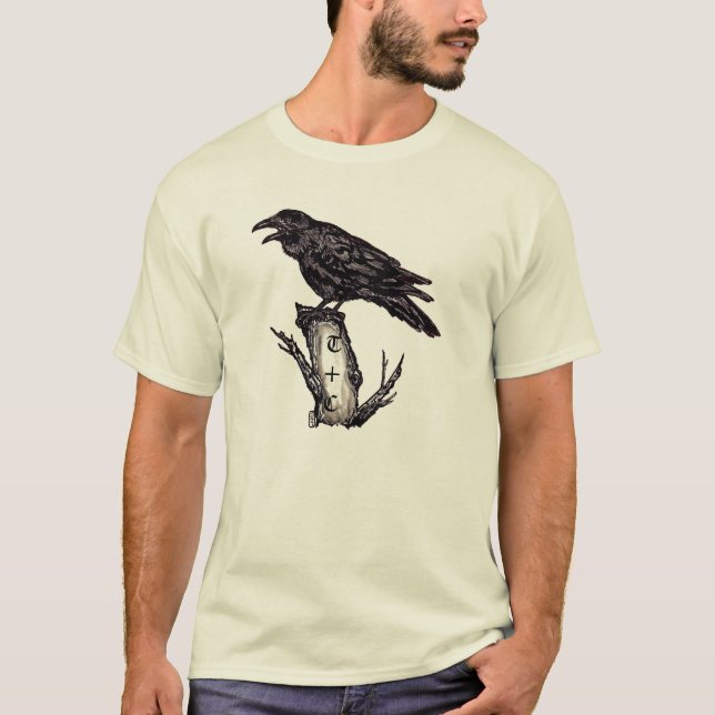Camiseta Raven Personalizada, Arte Original em Gre (Frente)